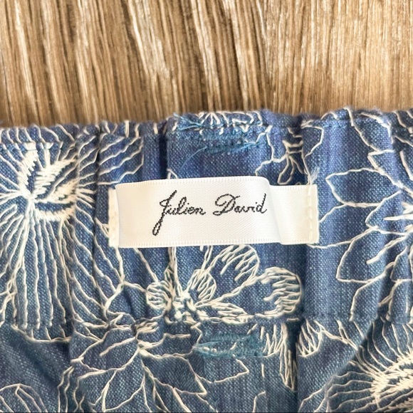 Julien David Vintage Tailored 1980's Look Floral Thread Embroidered Skirt - Picture 2 of 16